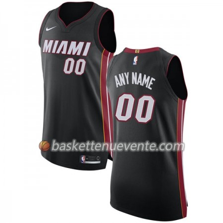 Maillot Basket Miami Heat Personnalisé Nike 2017-18 Noir Swingman - Homme